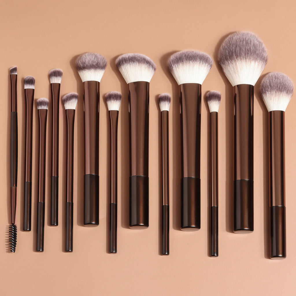 13-teiliges Make-up Pinselset mit langem Griff