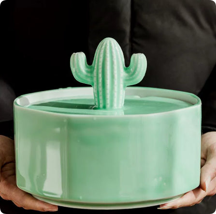 Keramik Trinkbrunnen Kaktus für Katzen – Bild 6 | LuxeStyle