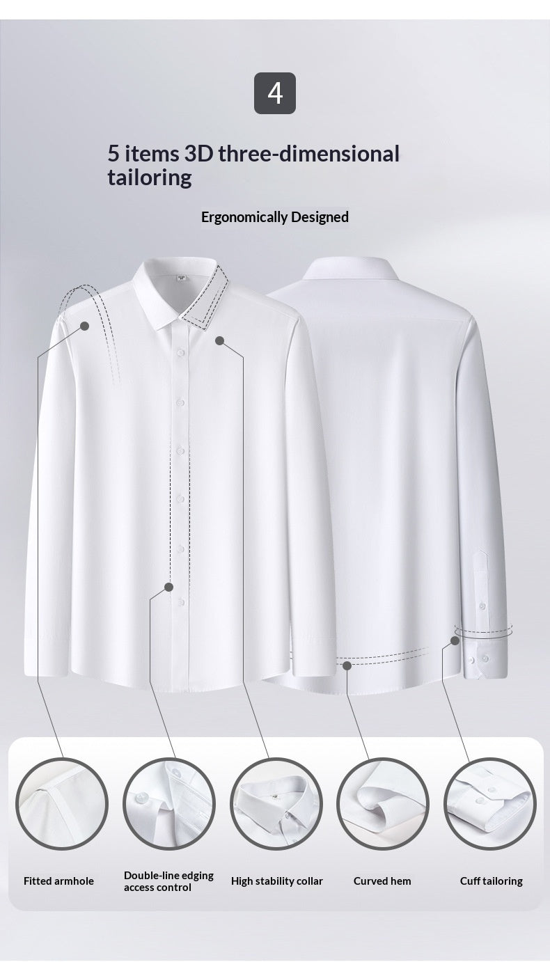 Businesshemd Slim Fit, bügelfrei, reine Baumwolle – Bild 3 | LuxeStyle