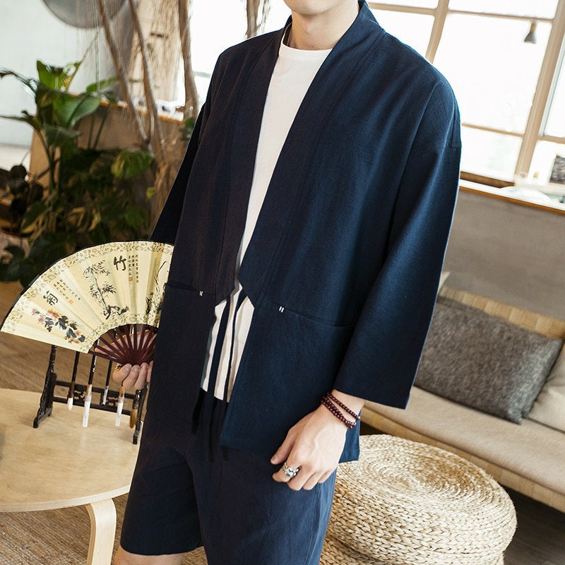 Retro Taoist Robe Zen Jacke für Herren