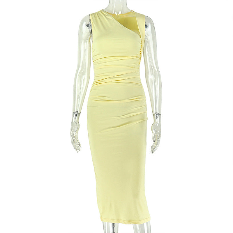 Ärmelloses Midikleid mit Taillenschnürung | LuxeStyle