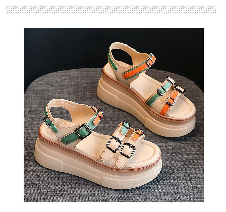 Bunte Plateau-Sandalen für Damen – Bild 5 | LuxeStyle