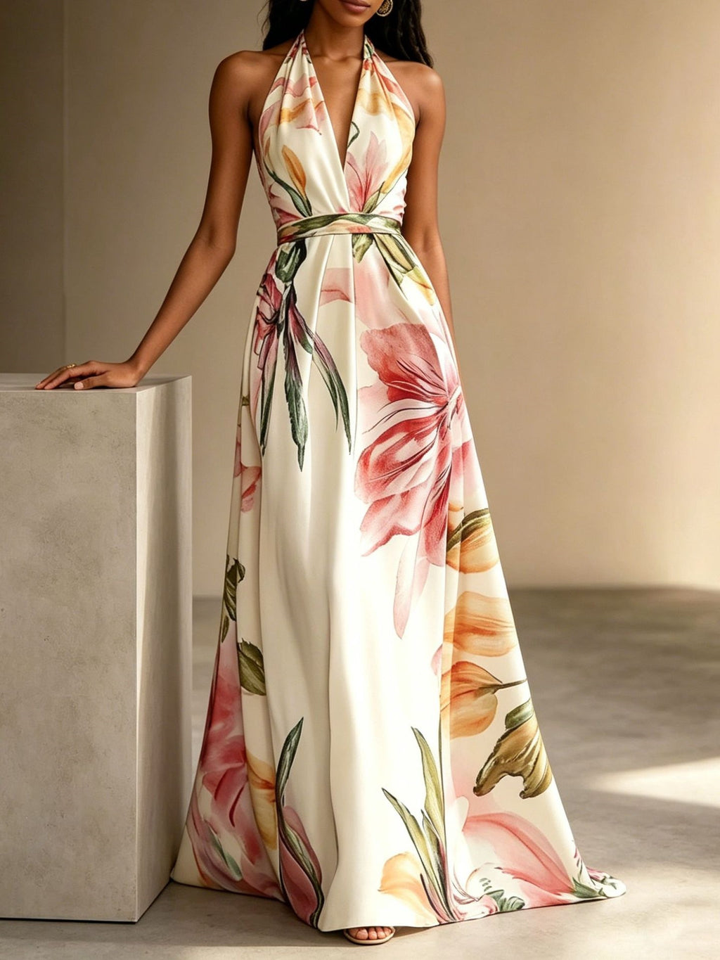 Elegantes Wickelkleid mit ausgestelltem Saum – Bild 6 | LuxeStyle