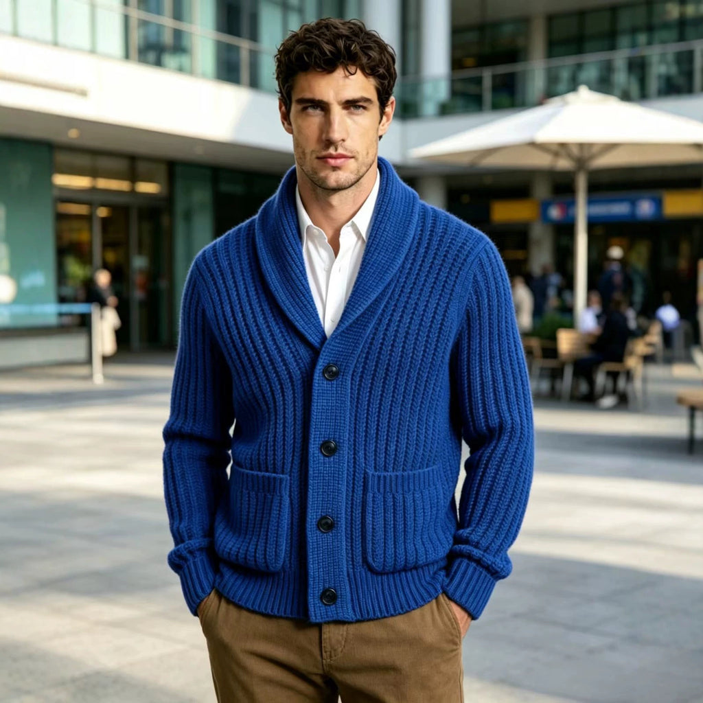 Herren Strick-Cardigan mit Streifen