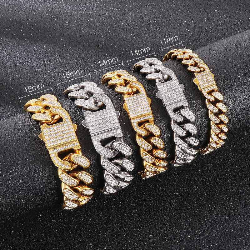 Hip-Hop Cuban-Link Halskette und Armband für Herren – Bild 2 | LuxeStyle