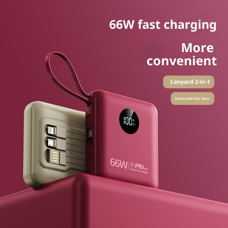 Powerbank 10000 mAh mit integriertem Kabel