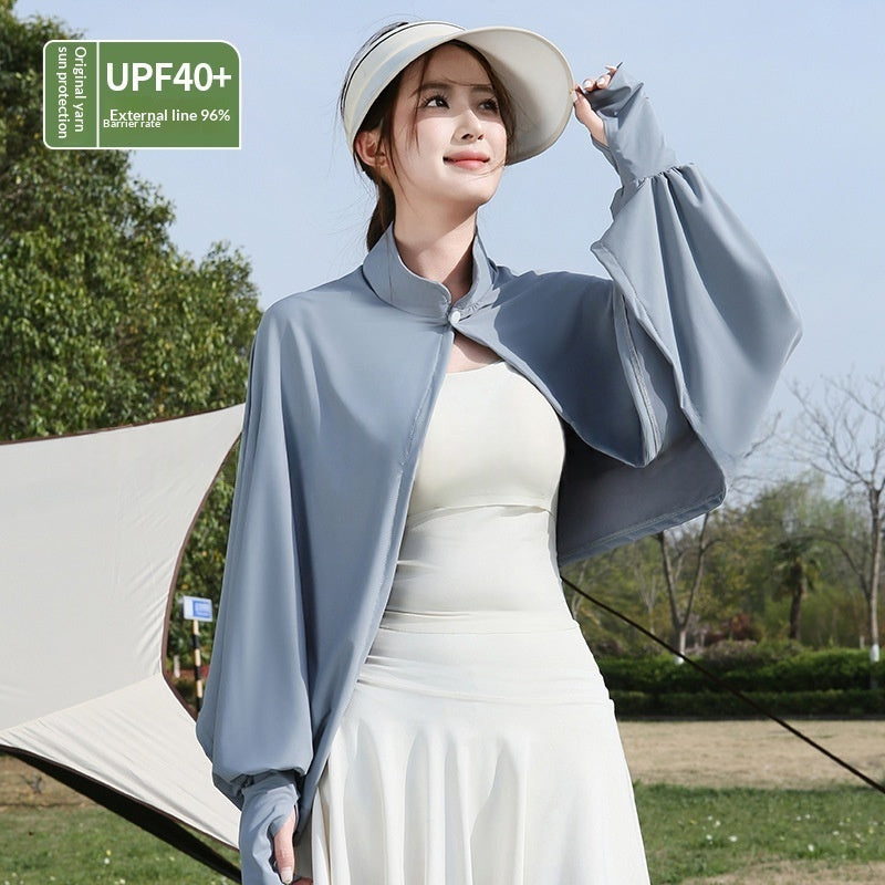 UV-Schutz-Cape für Damen, langärmlig und locker