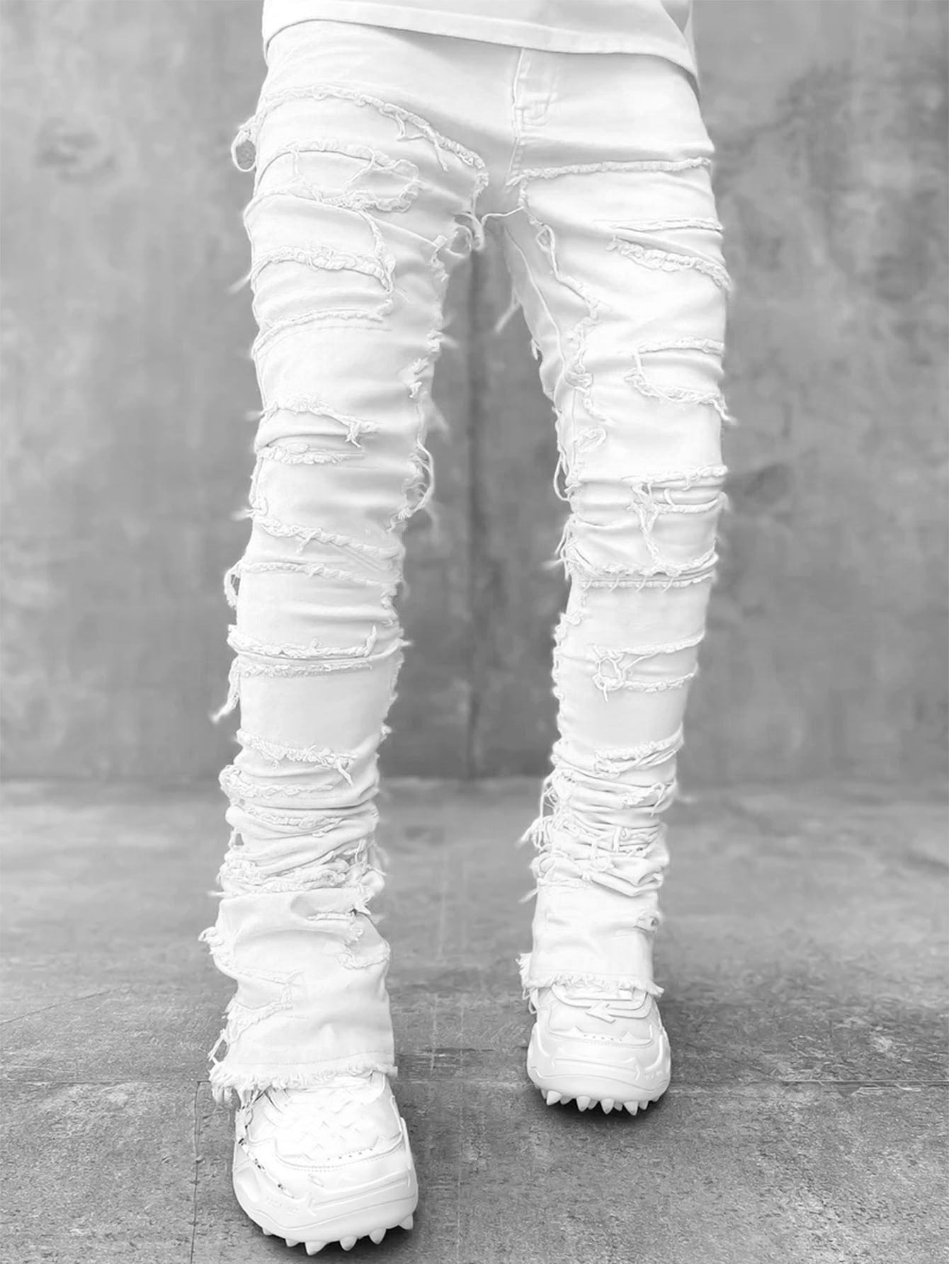 Individuelle Patched Jeans für Herren