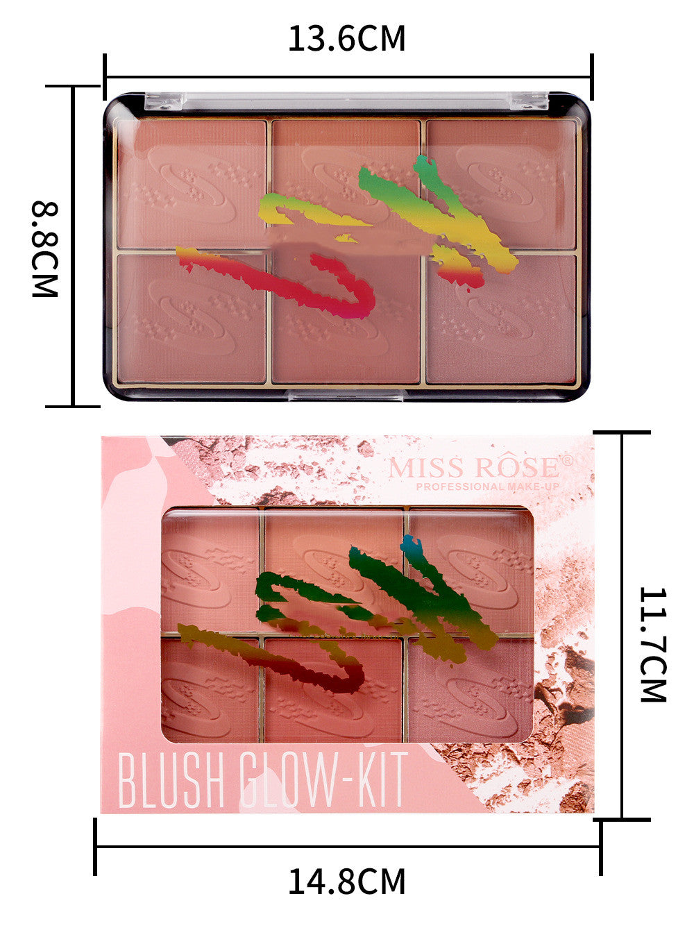 Multicolor Tan Red Matte Pearl Blush Tray – Bild 6 | LuxeStyle