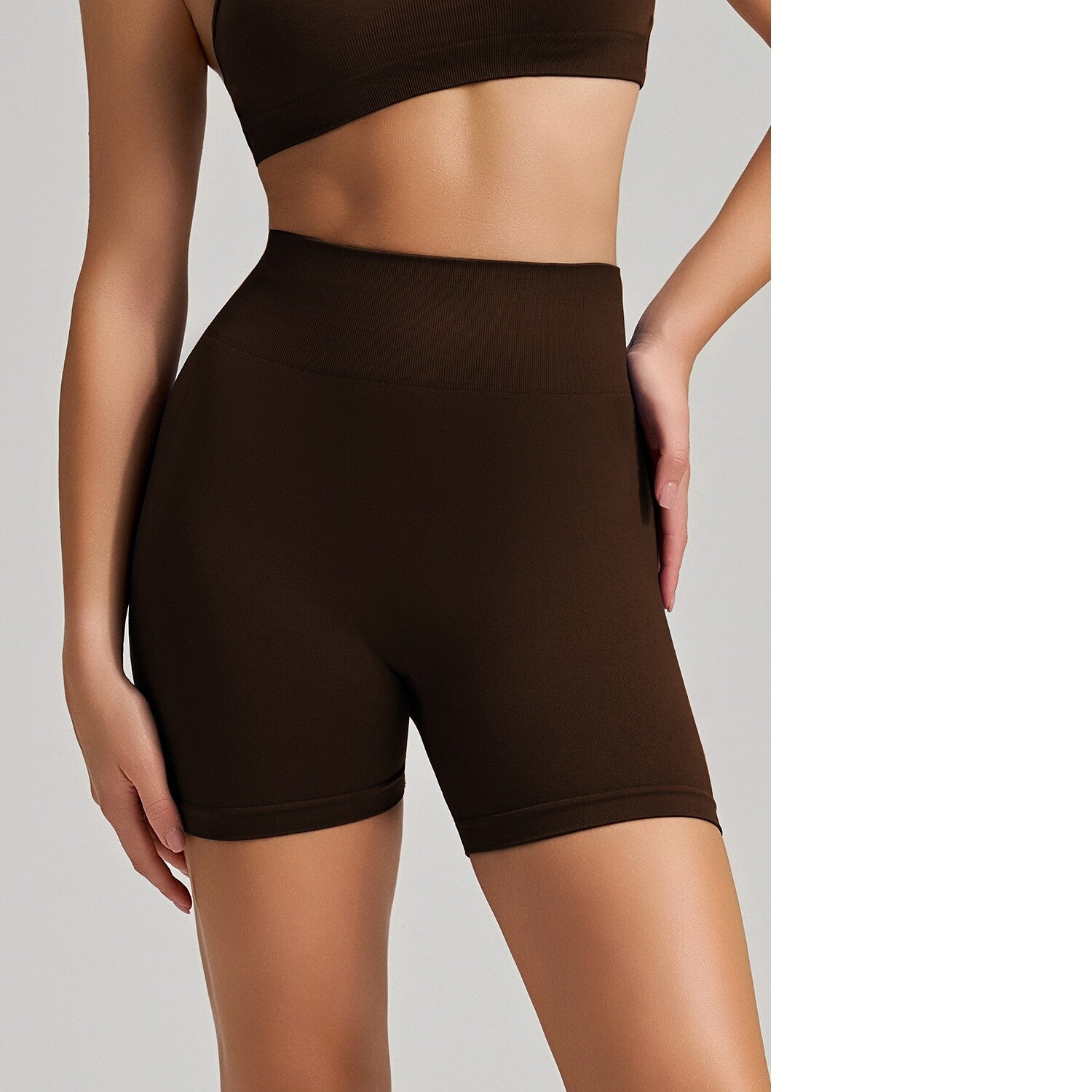 High-Waist Yoga Shorts mit Bauchkontrolle