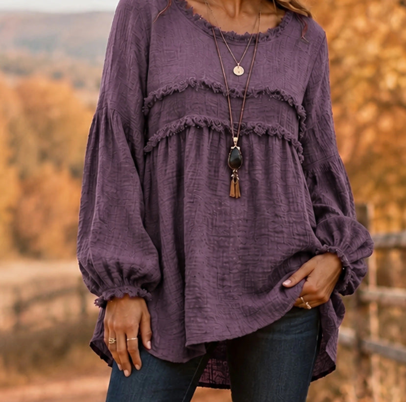 Patchwork Tassel Fransen T-Shirt