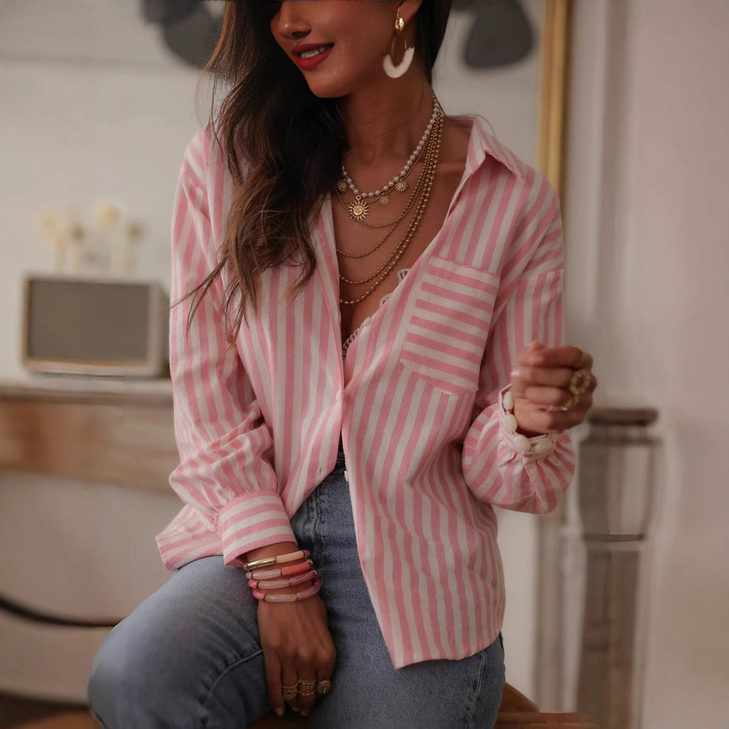 Gestreiftes Hemd aus Baumwoll-Leinen-Mix – Bild 5 | LuxeStyle