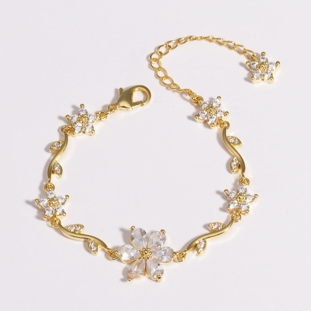 Kupferarmband mit Blüten und Blättern – Bild 4 | LuxeStyle