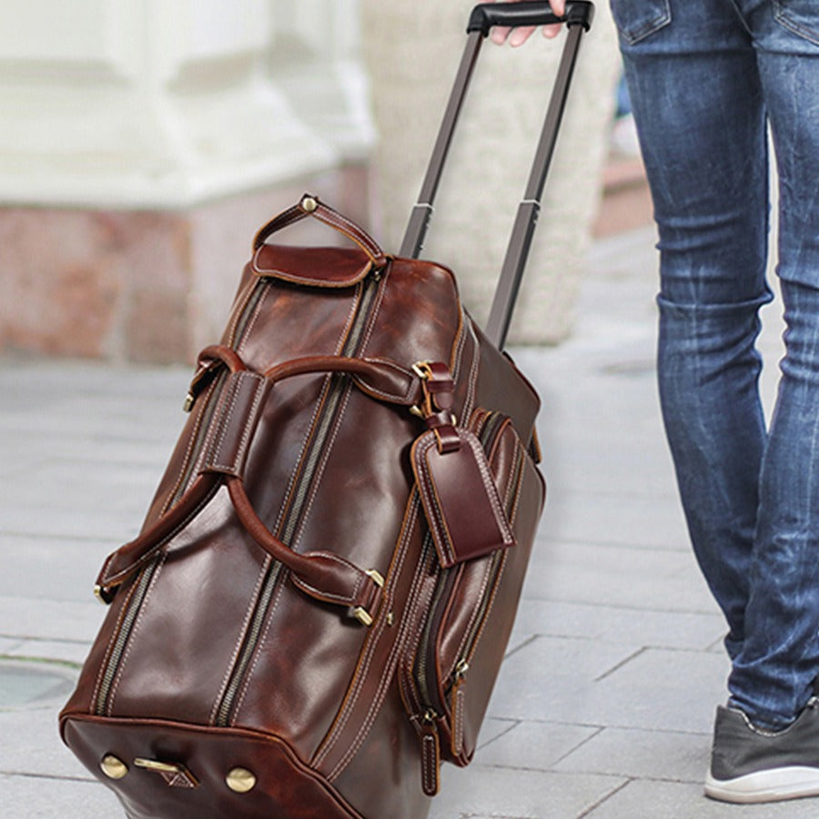 Leder Reisetasche im Retro-Stil