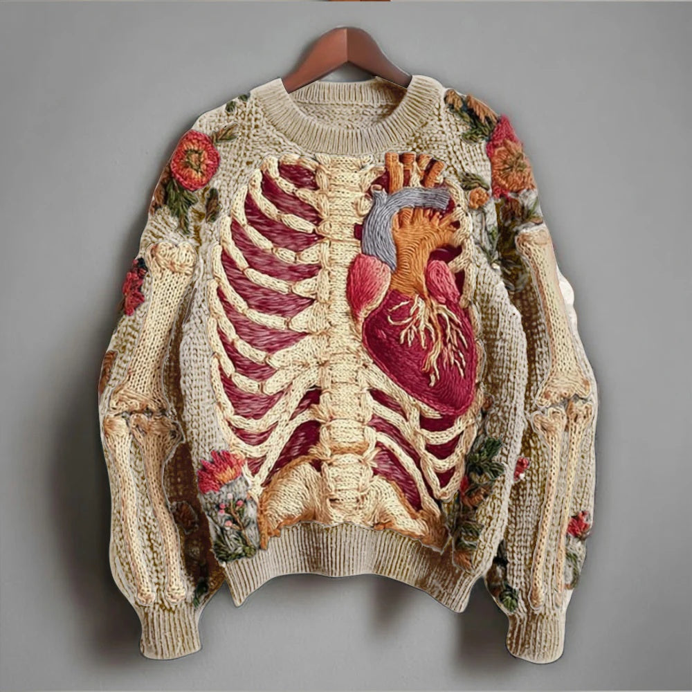 Damen-Loose-Sweatshirt mit 3D-Digitaldruck