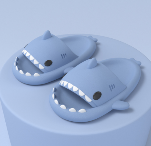 Shark-Cartoon-Slipper, weich & rutschsicher
