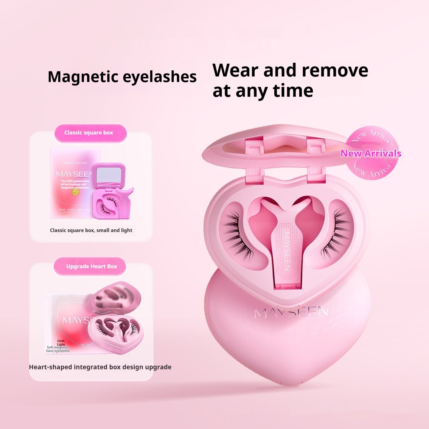 Weiche Magnet-Wimpern mit Herz-Form