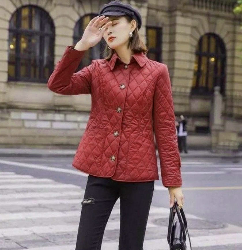 Damen-Steppjacke mit Rautenmuster