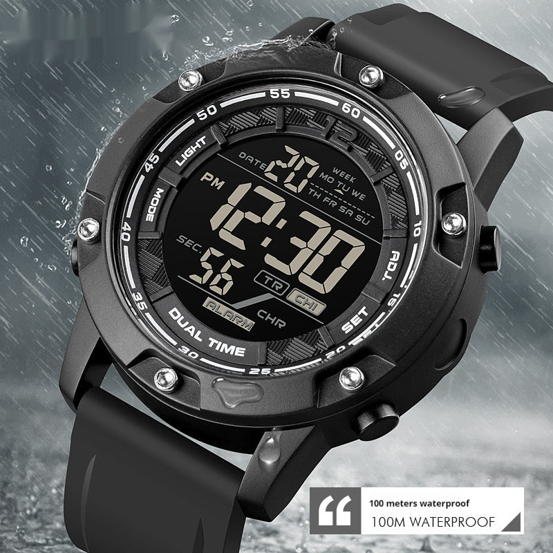Herren-Sport-Armbanduhr mit Silikonarmband und Multifunktional