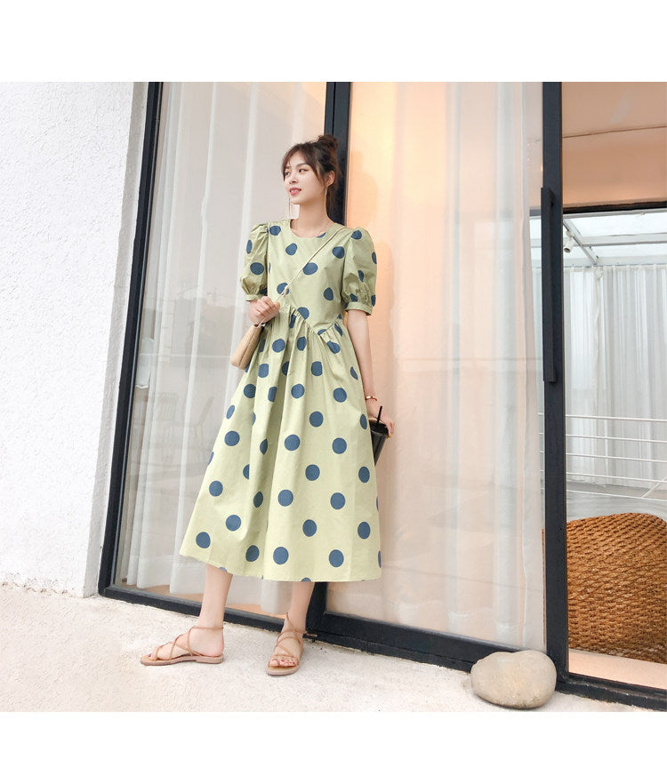 Retro A-Linien Midikleid mit Polka Dots | LuxeStyle