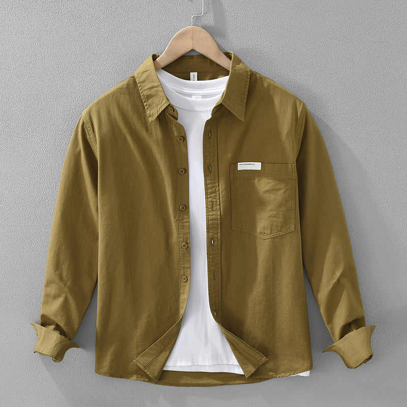 Herren Freizeit-Shirt, langärmlig, Baumwolle