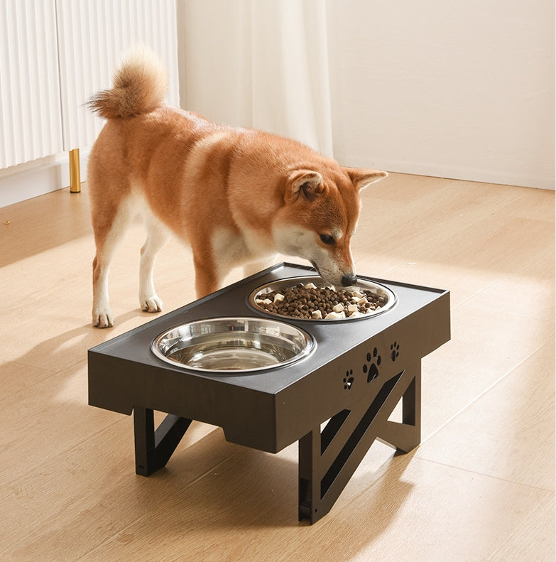 Hunde Futtertisch mit Trinknapf, höhenverstellbar – Bild 4 | LuxeStyle