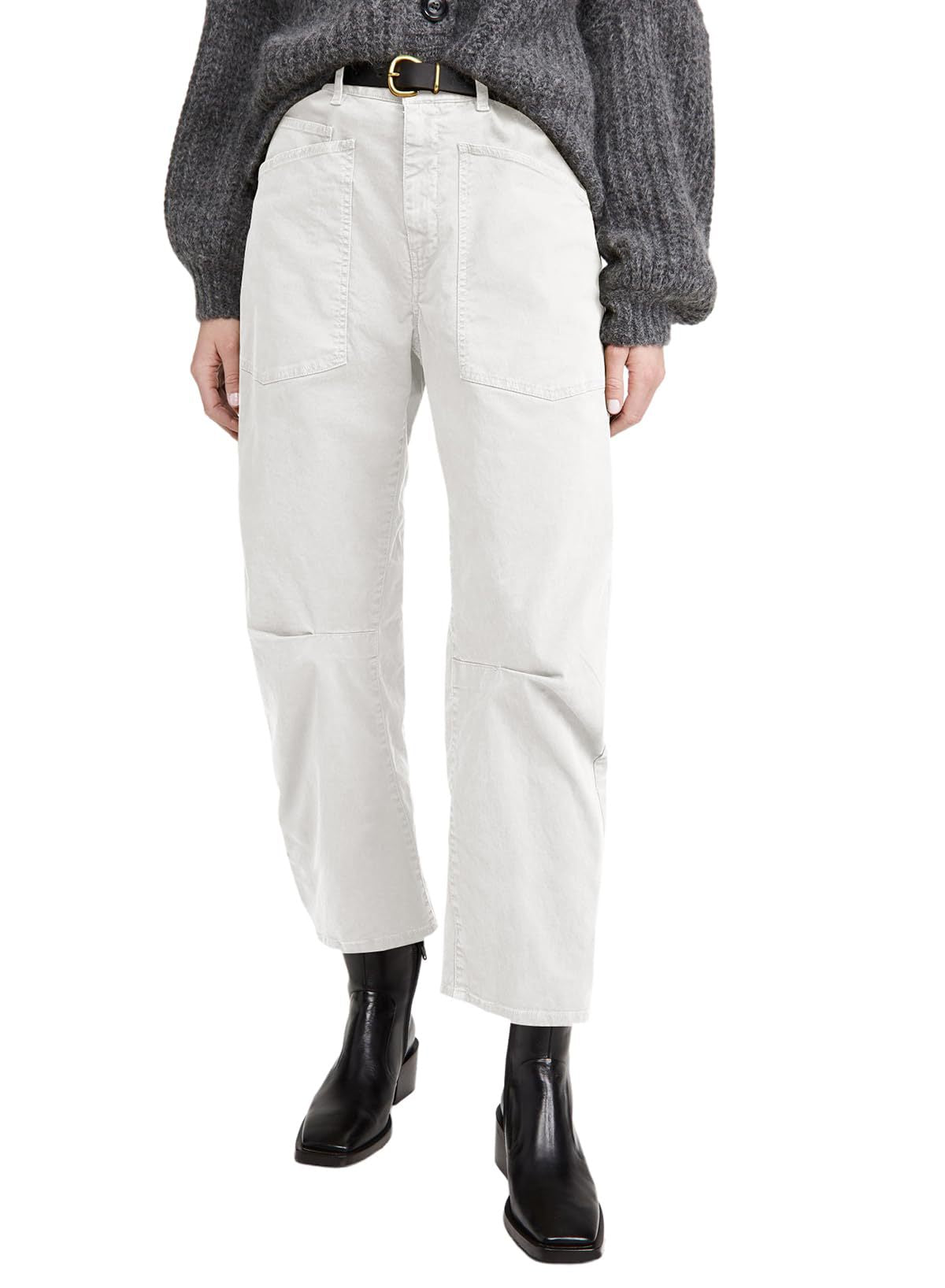 Modegewaschene High-Waist-Jeans für Damen