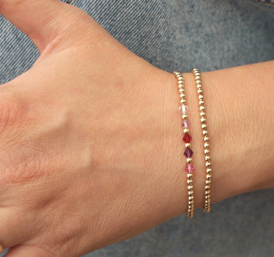 Vergoldetes Zwölf-Perlen-Armband für Damen