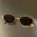 Vintage Sonnenbrille oval gold