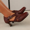Casual Peep-Toe Sandalen mit Absatz