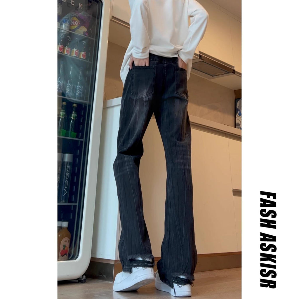 Herren Straight-Slit Denim Jeans