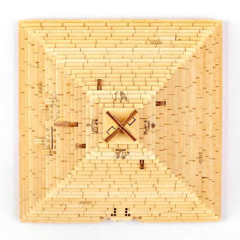 Pyramiden-Holzbox mit Entschlüsselungs-Puzzle – Bild 3 | LuxeStyle