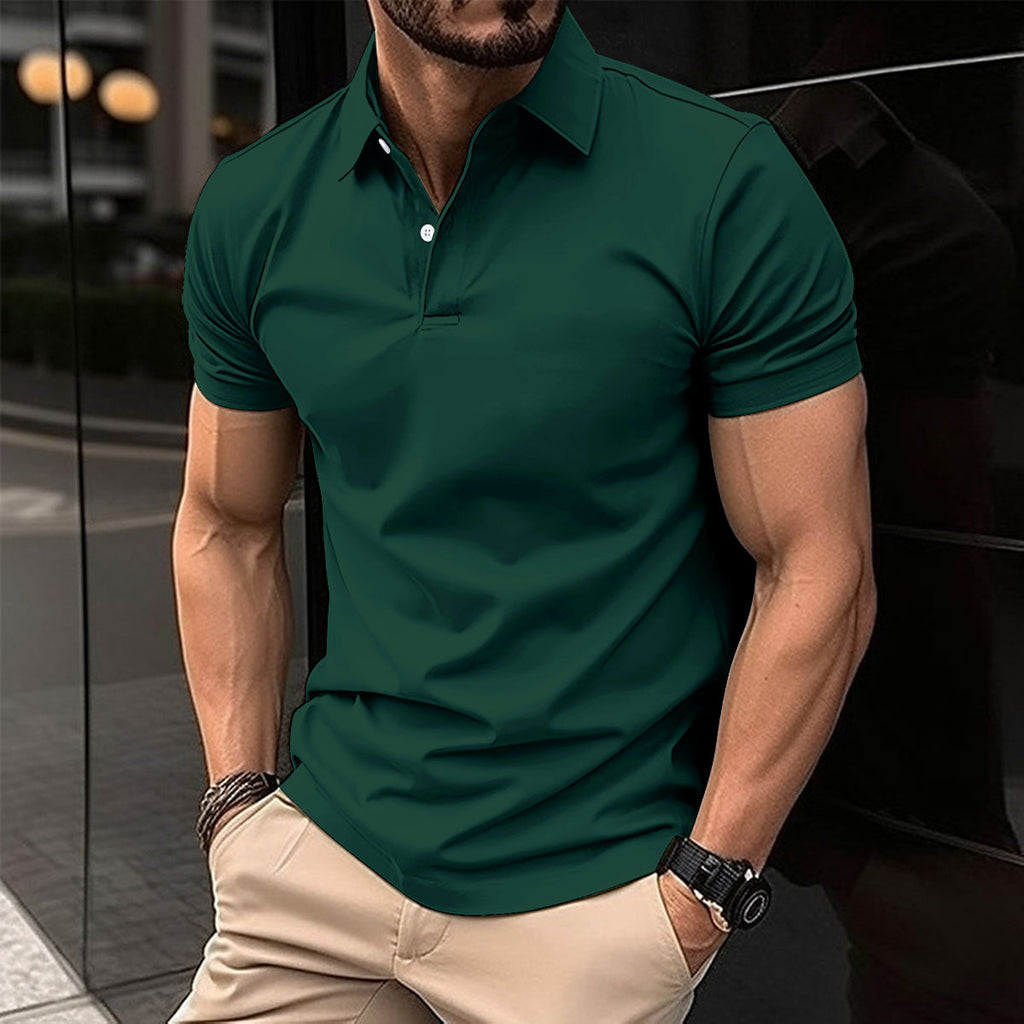 Polo-Shirt Kurzarm Herren – Unifarben