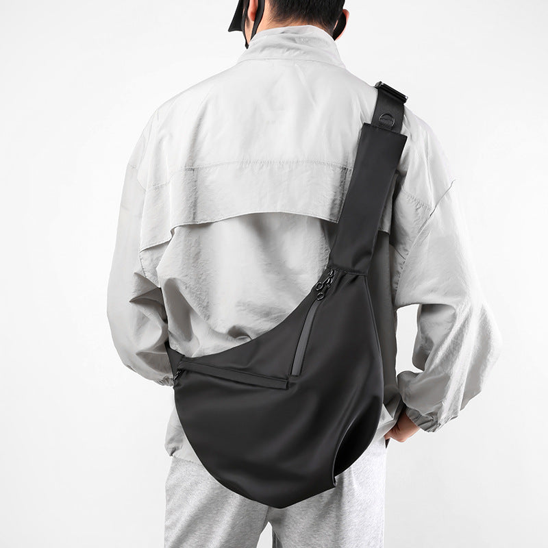 Unifarbene Umhängetasche für Herren – Bild 6 | LuxeStyle
