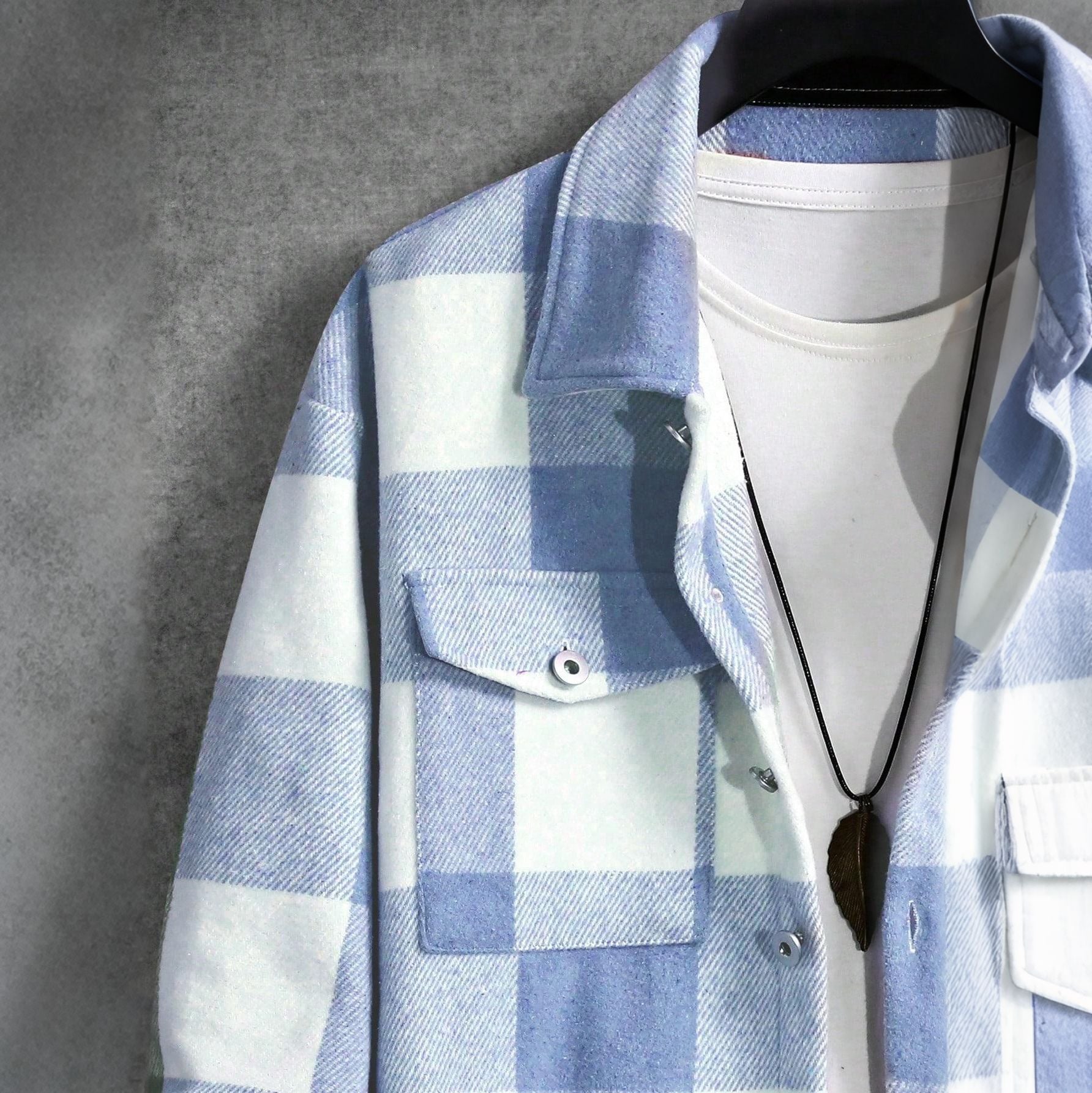 Freizeit Hemdjacke im Revers-Stil für Herren