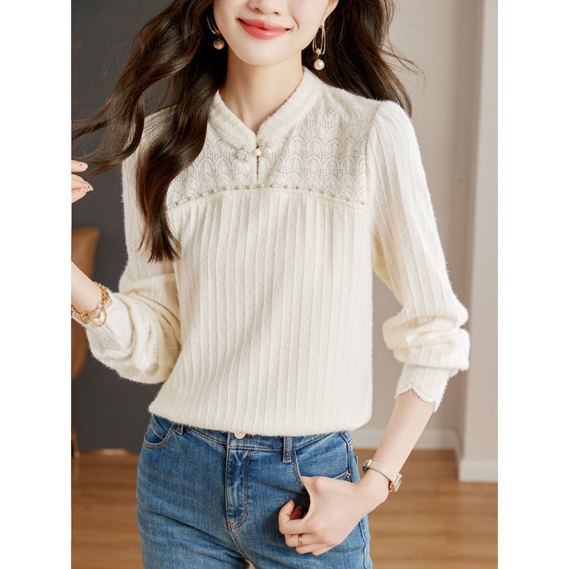 Vintage-Bluse mit Schnalle