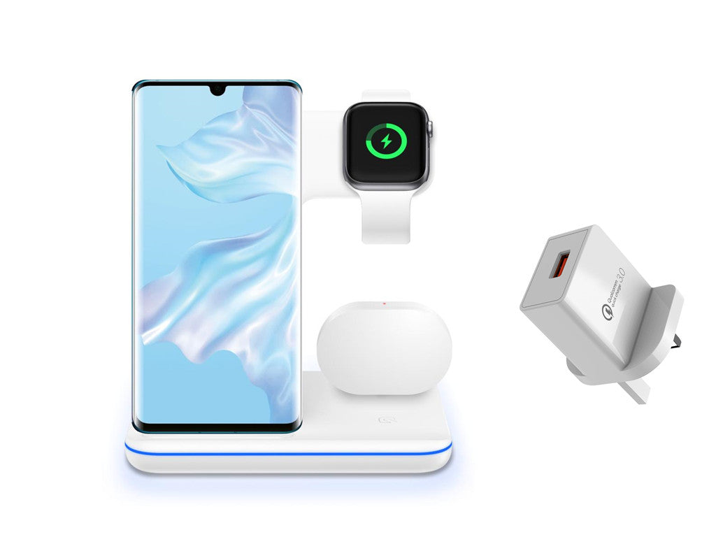 3-in-1 Wireless Ladestation für Apple & Android