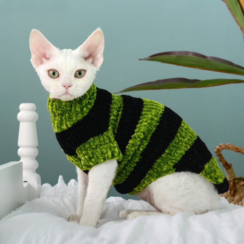 Gestreifter Pullover für Katzen – Bild 2 | LuxeStyle
