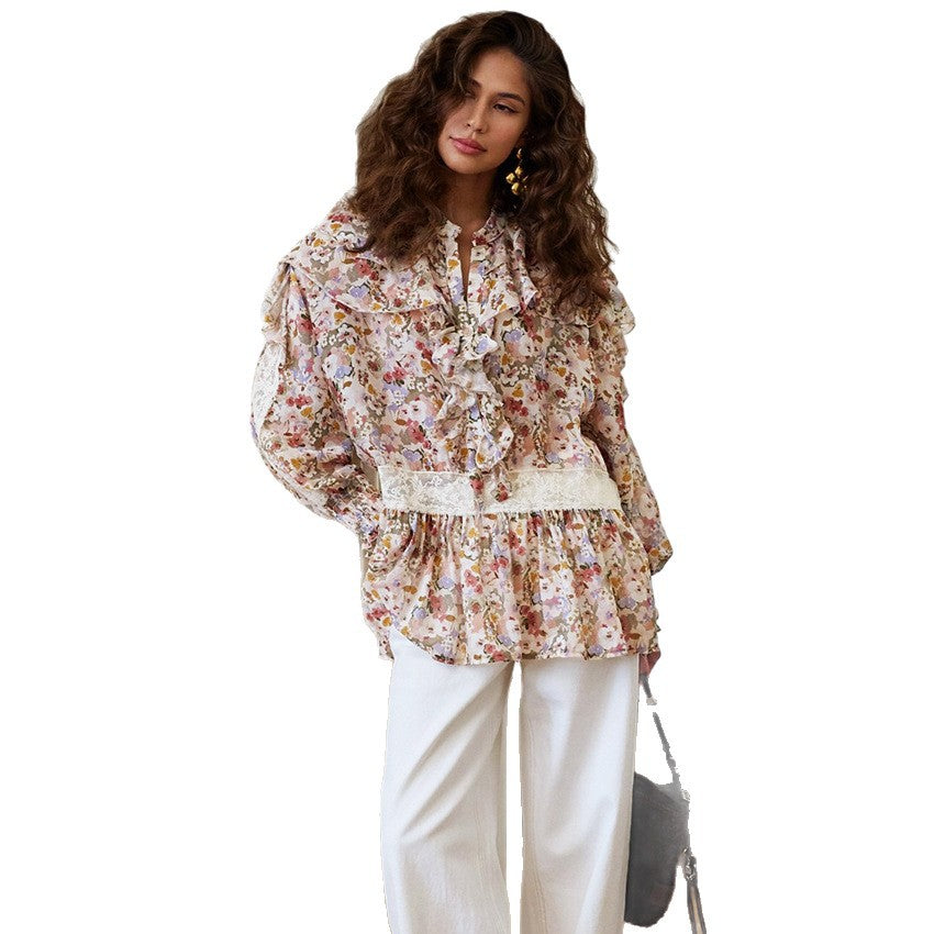 Bedrucktes Shirt im französischen Chic | LuxeStyle