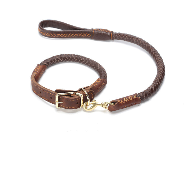 Leder Hundeleine mit Kette – Bild 2 | LuxeStyle