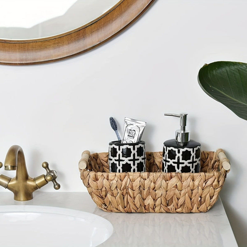 Aufbewahrungsbox aus Wasserhyazinthe, Rattan – Bild 3 | LuxeStyle