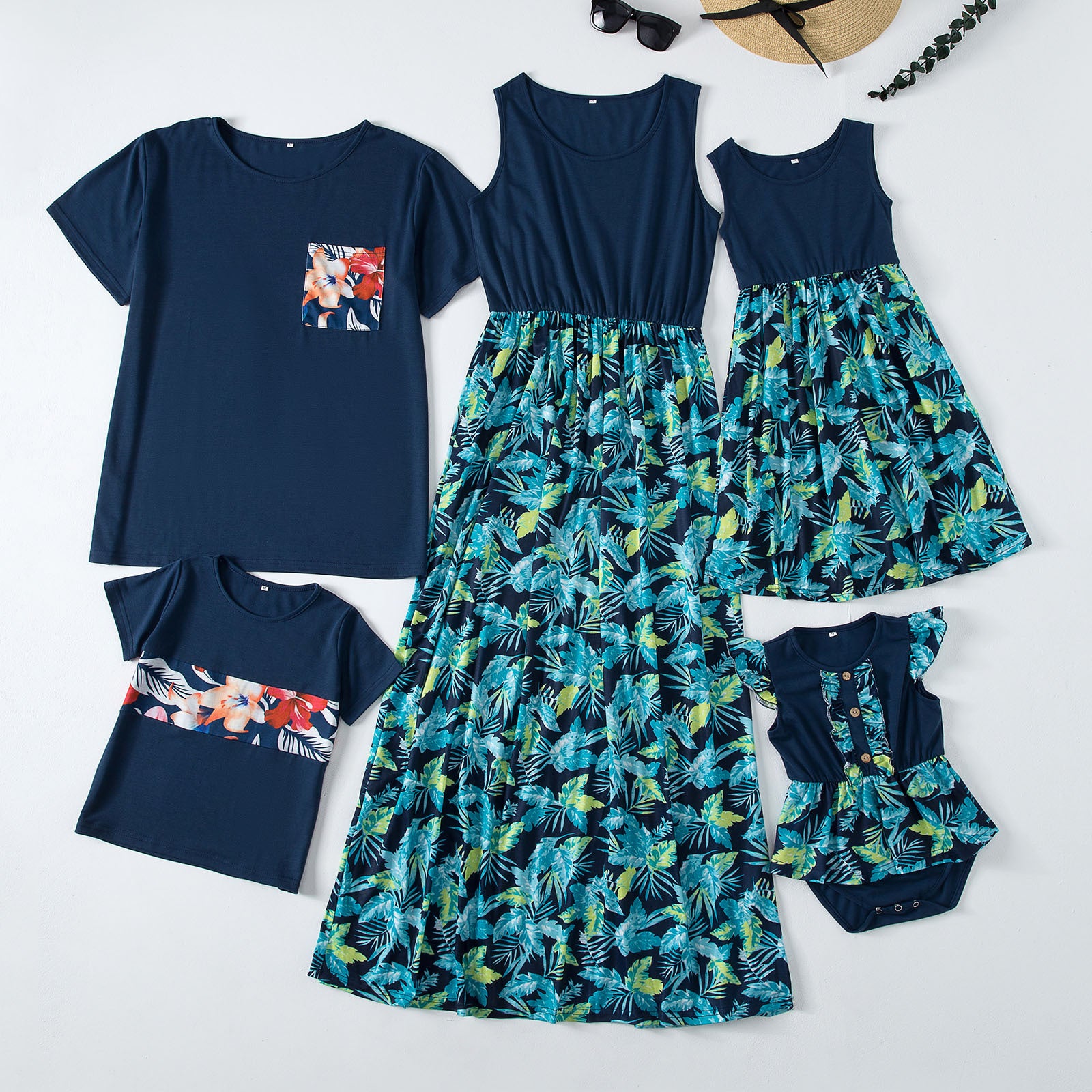 Partnerlook Langarmkleid mit Print