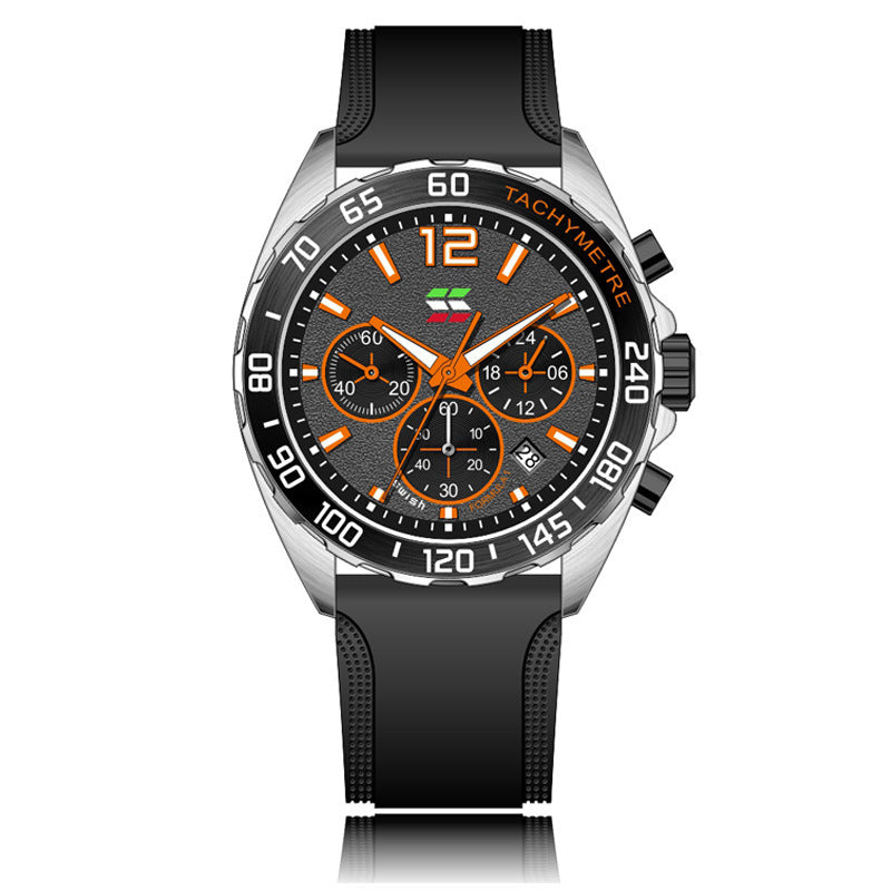 Quarz-Armbanduhr mit Kautschukarmband