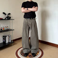 Retro Loose-fit Straight-leg Herrenhosen