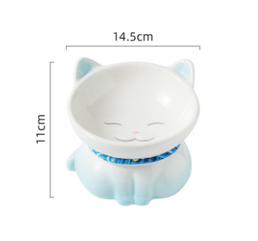 Keramik-Futternapf für Katze, blau/pink – Bild 4 | LuxeStyle