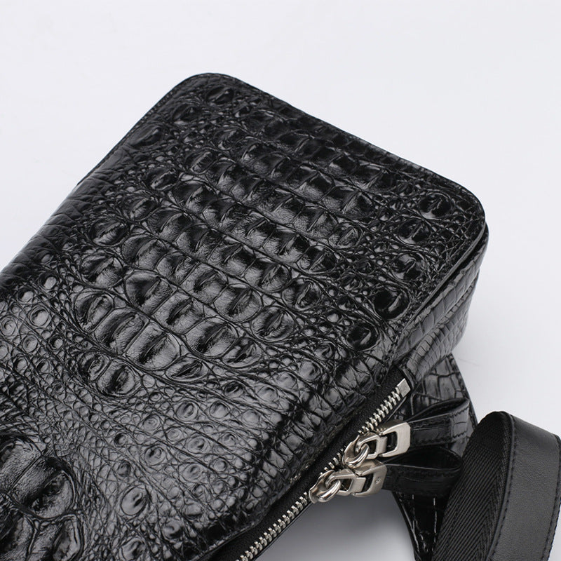 Brusttasche "Krokodil" aus Leder – Bild 3 | LuxeStyle