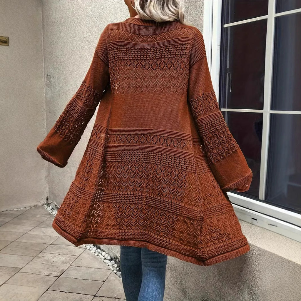 Eleganter Damen-Cardigan mit Lochmuster