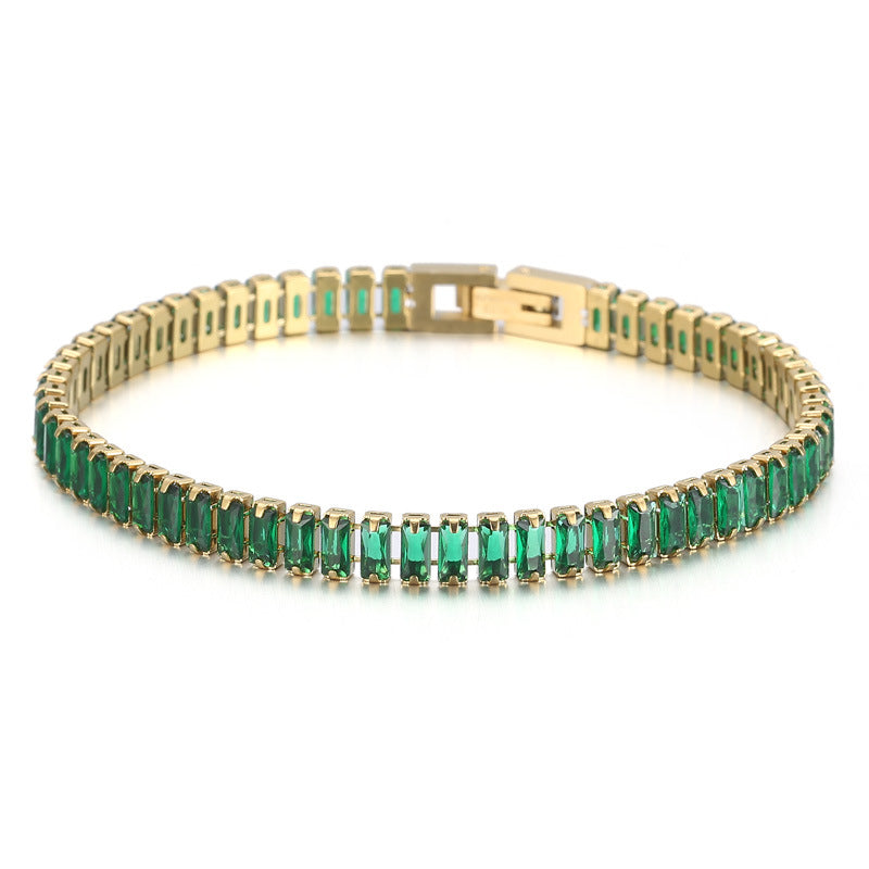 Armband mit Zirkonia-Steinen, 18K vergoldet – Bild 9 | LuxeStyle