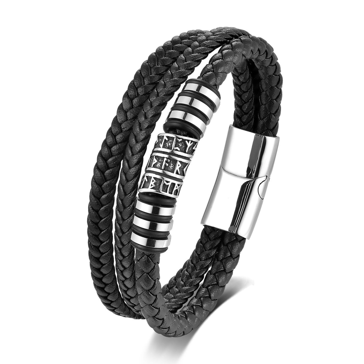 Herren-Lederarmband im Wikinger-Stil – Bild 1 | LuxeStyle