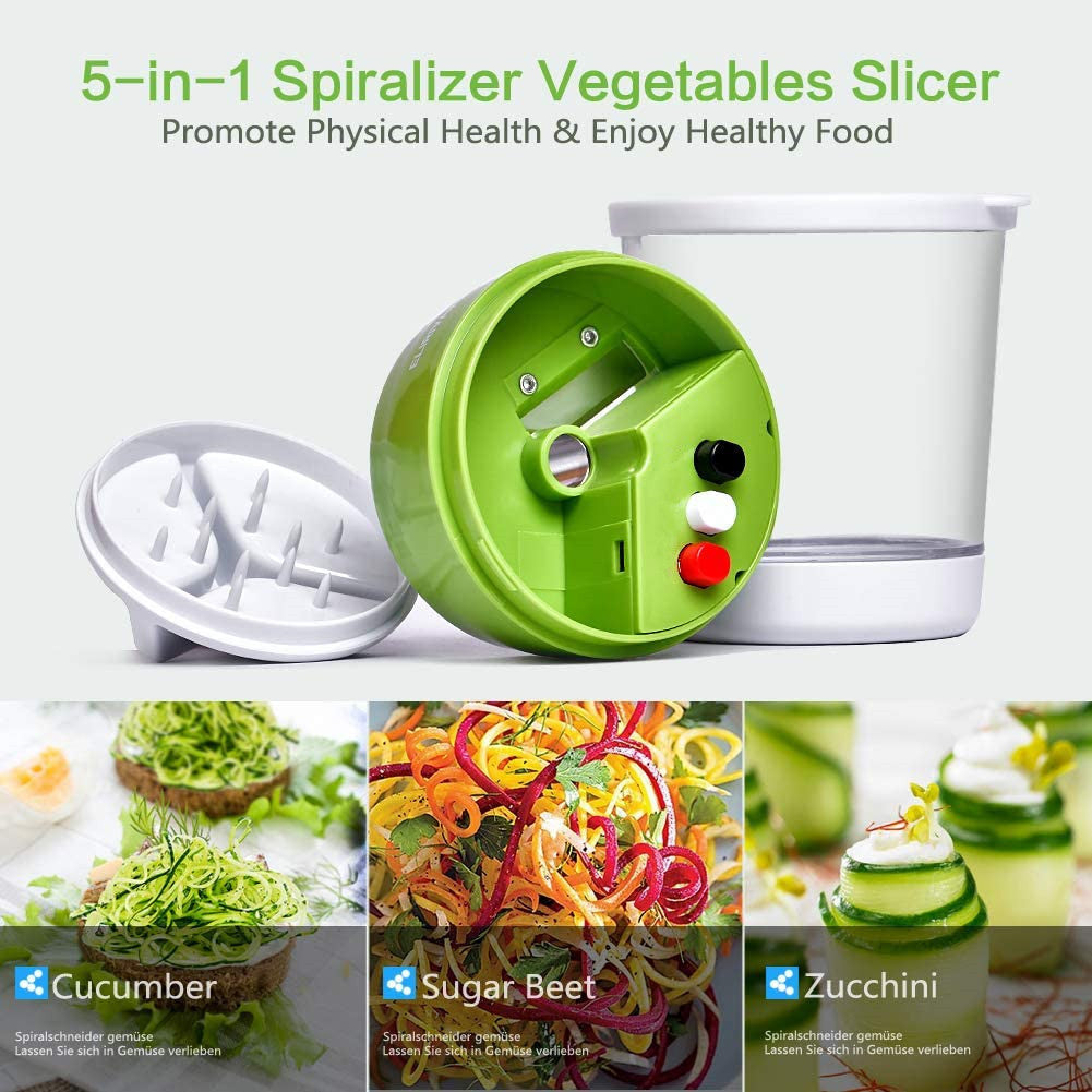 Verstellbarer Spiralschneider mit Behälter | LuxeStyle